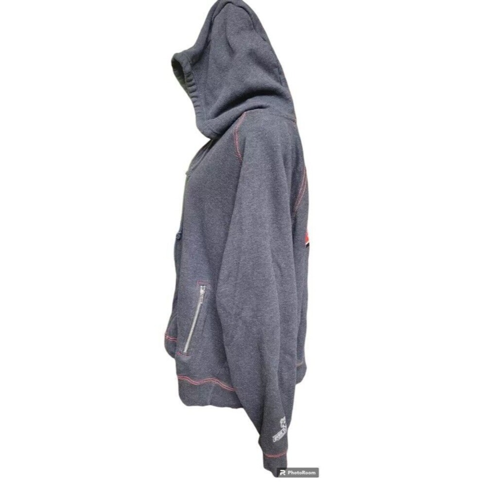 Dale Earnhardt Jr Gray Hoodie XL Embroidered Full Zip 88 Nascar Over The Wall - Picture 6 of 11